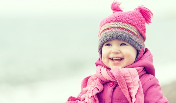 Child in winter clothes