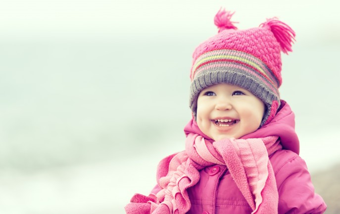 Child in winter clothes