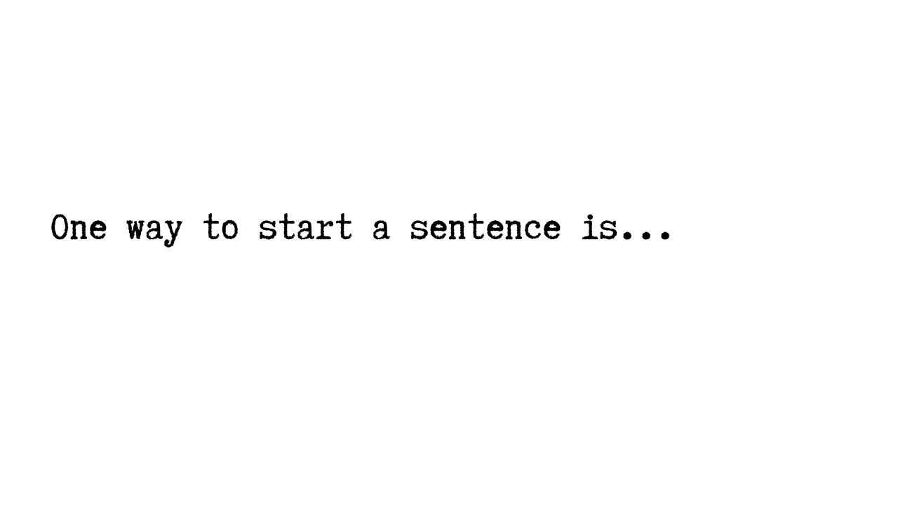 sentence starters for newspaper articles