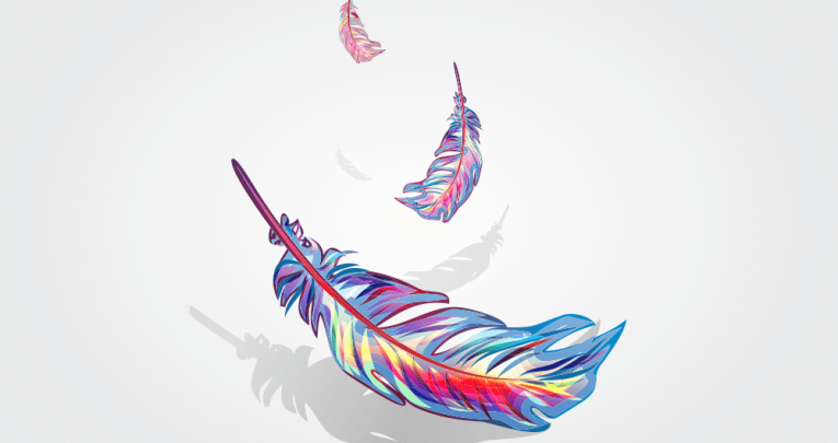 Illustration of feathers, representing Joseph Coelho poetry