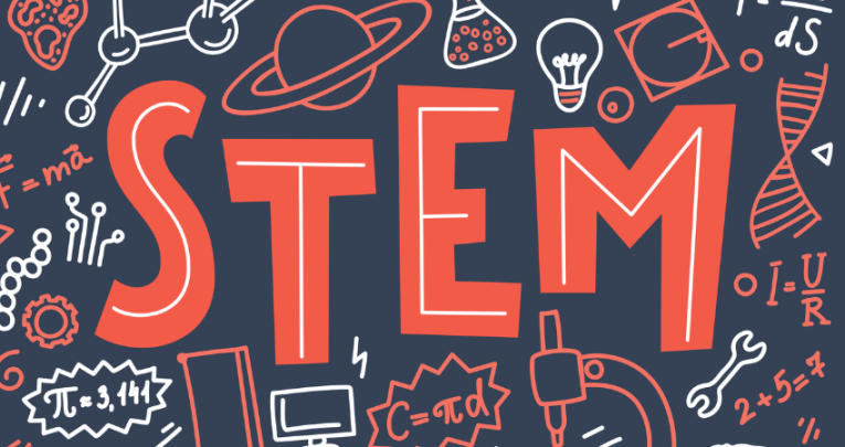 STEM education word and illustrations