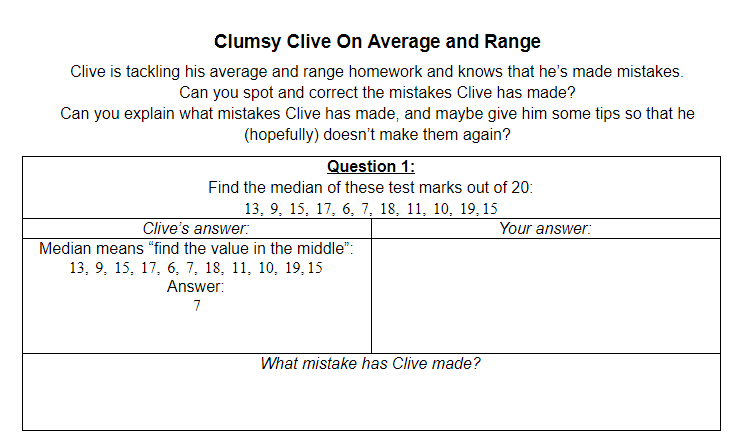 averages problem solving worksheet tes