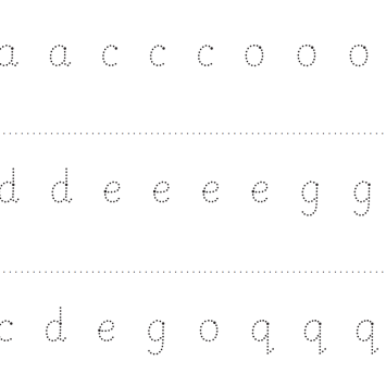 Anticlockwise letters worksheet