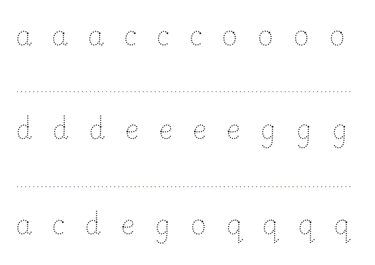 Anticlockwise letters worksheet