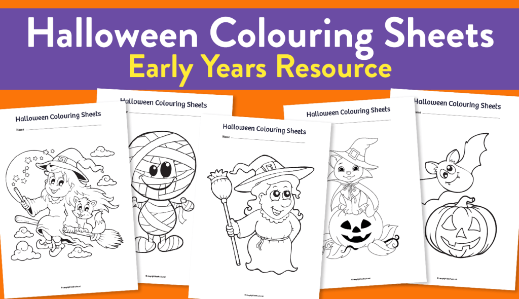 Early Years Halloween Colouring Sheets - Teachwire