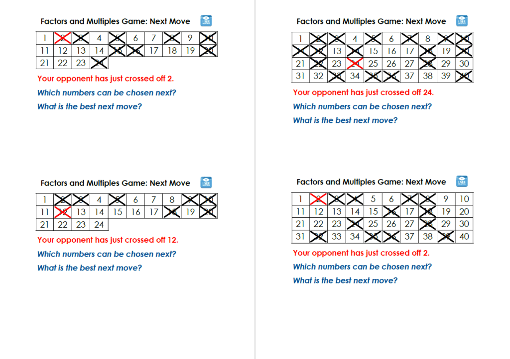 Factors and Multiples maths game for KS2 Teachwire