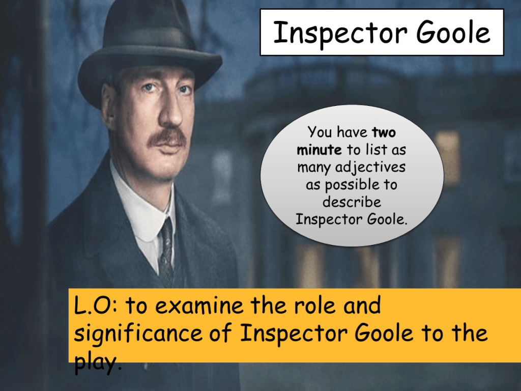 KS3/4 English Lesson Character Study of Inspector Goole in An Inspector Calls Teachwire
