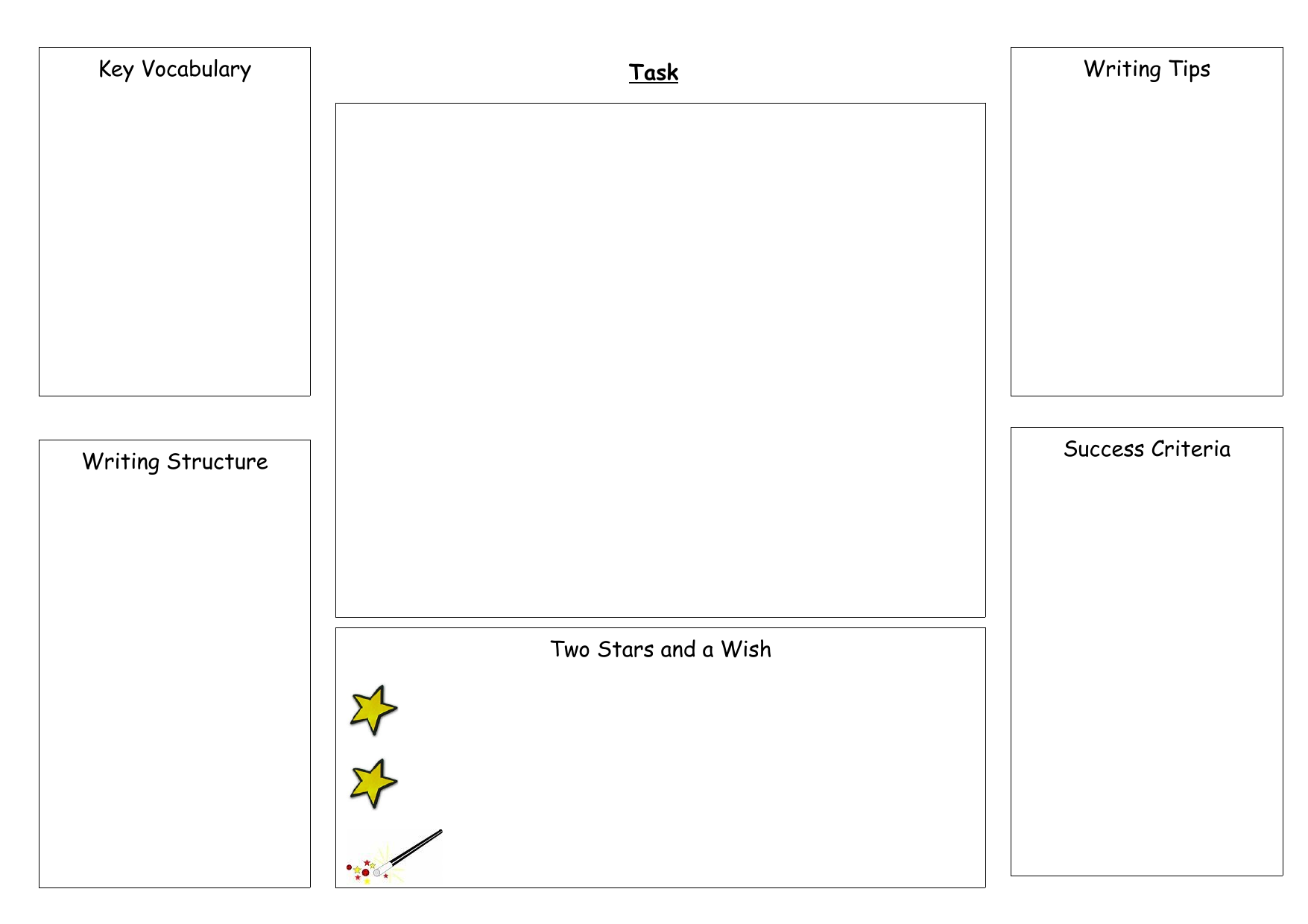 creative writing organiser for ks3 and ks4 english teachwire