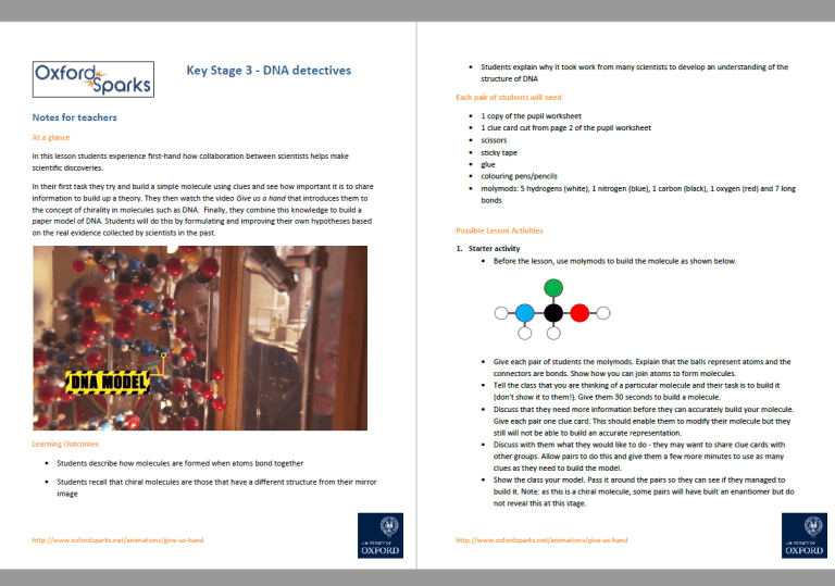 KS3 Science Lesson DNA Detectives Teachwire