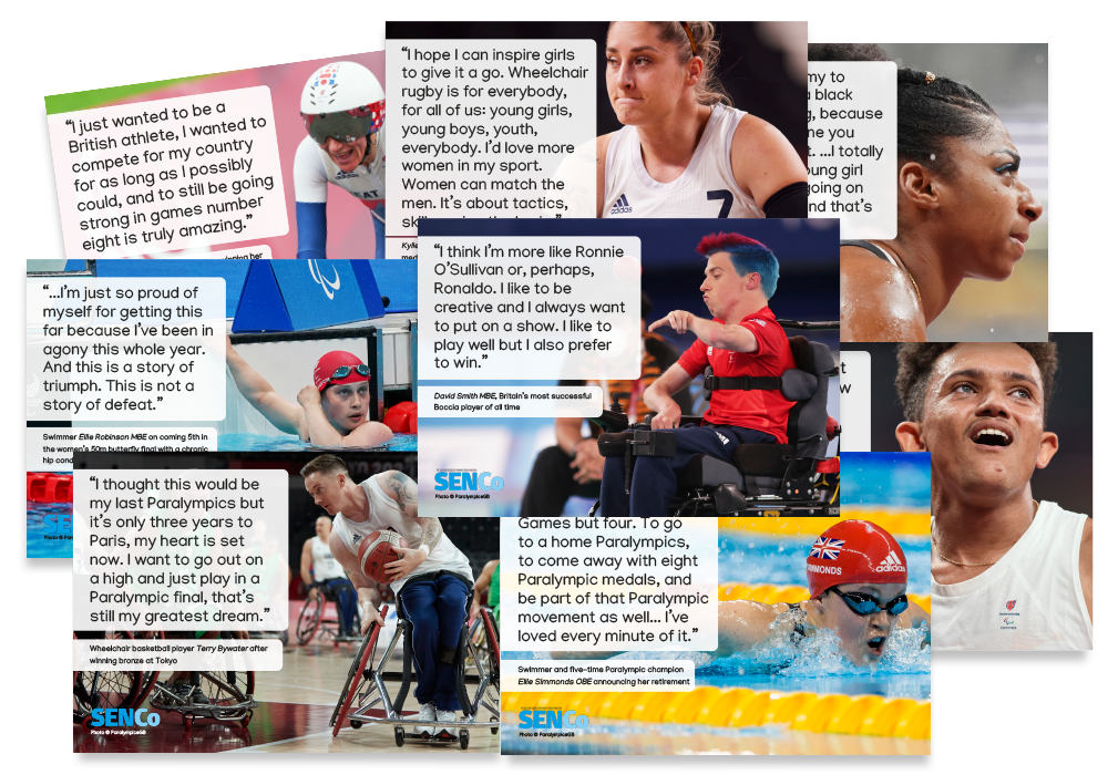 Inspirational posters about the Paralympics
