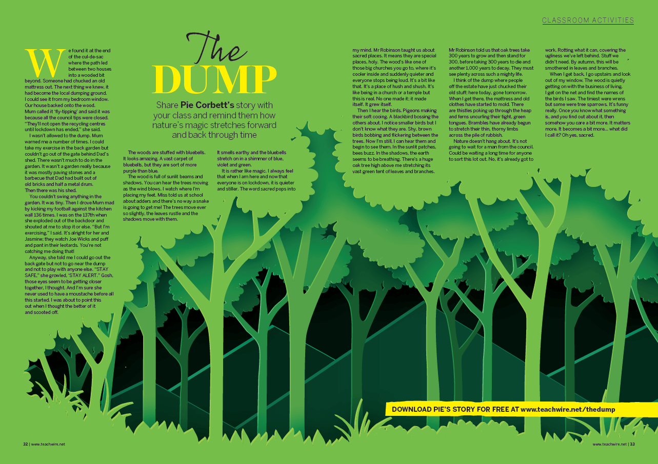 Pie Corbett’s ‘The Dump’ Short story with reading and writing