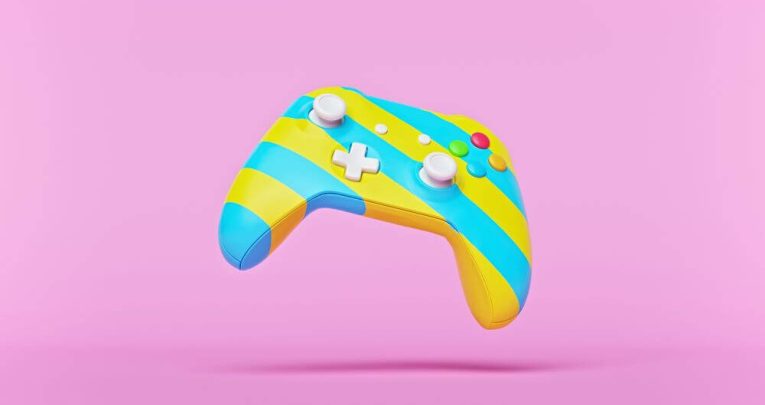 Colourful games controller, representing gamification in education