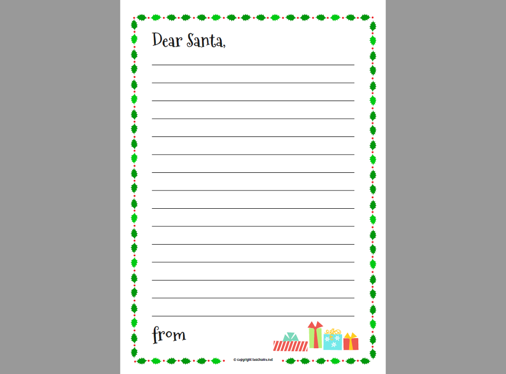 Santa letter template