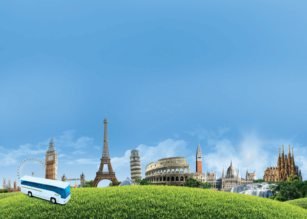 City skyline representing school trips abroad