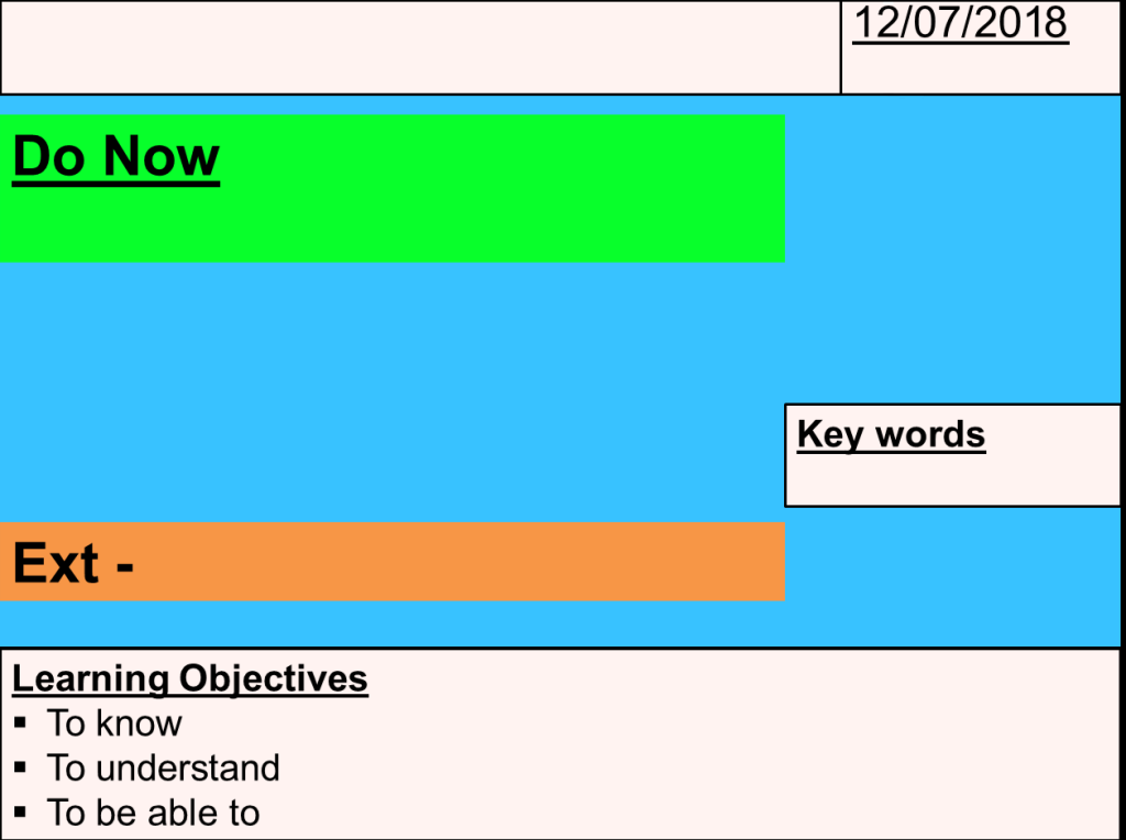 teacher planning worksheet