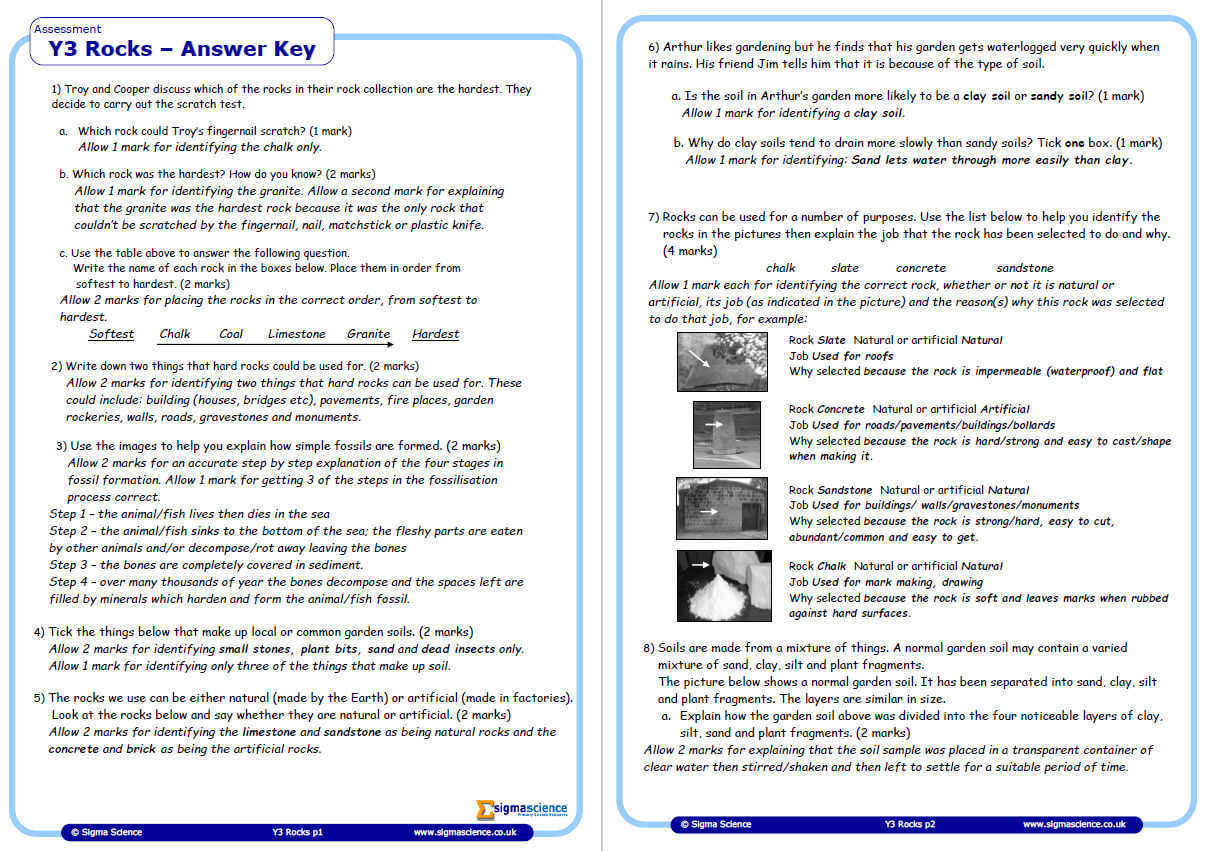 year 4 science assessment worksheet with answers sound teachwire