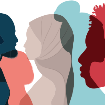 Colourful silhouettes of a diverse range of people, representing diversity in schools