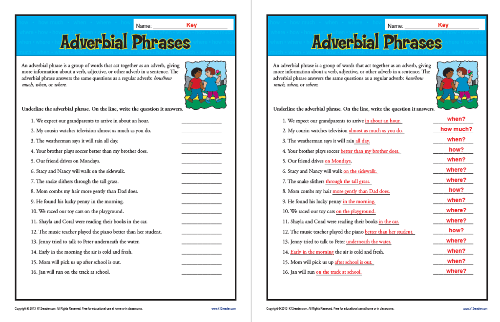 School adverb. Adverbial phrases в английском. Dverb Clauses в английском язык. Adjectives and adverbs exercises. Adjectives and adverbs упражнения.