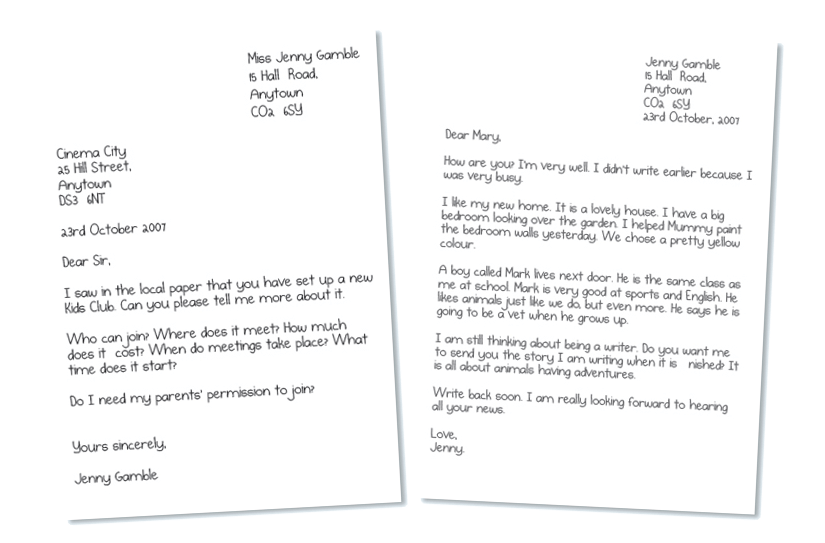 KS2 Writing templates - letters and emails