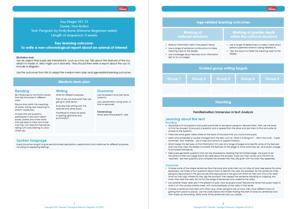 non chronological report research sheet