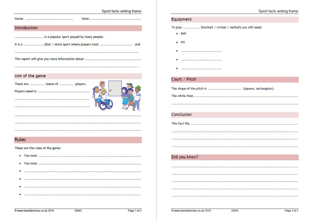 examples of a non chronological report for year 6