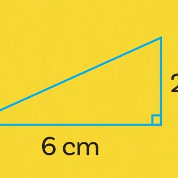 diagram of a triangle with centimetre measurements