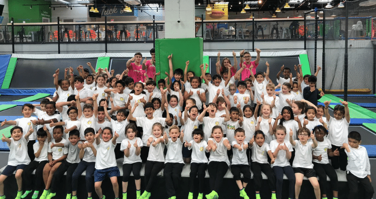 Schoolchildren at Jump In Adventure & Trampoline Parks