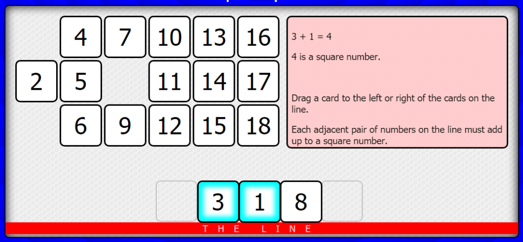 Square numbers online game