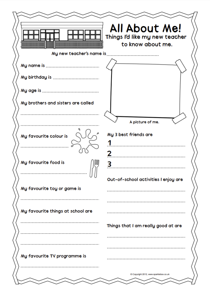 Back-to-school activities worksheet