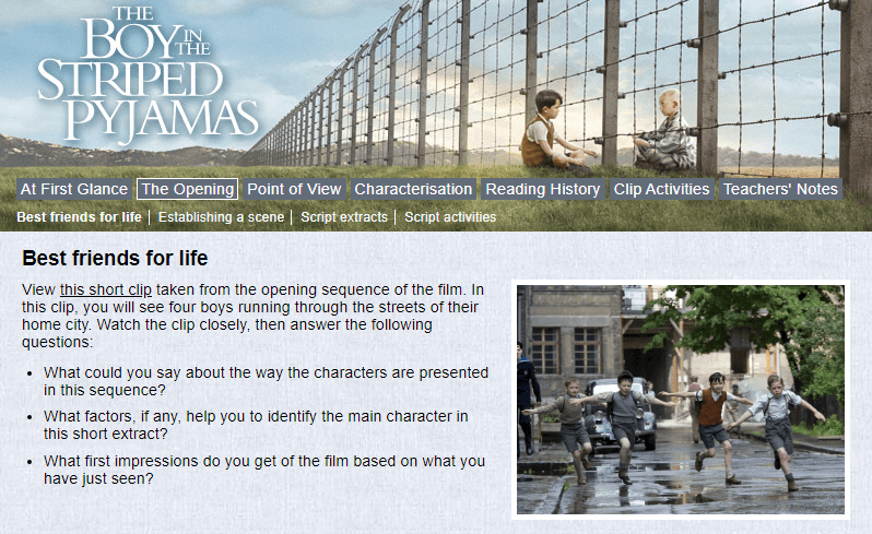 Compare and Contrast Activity for The Boy in the Striped Pajamas