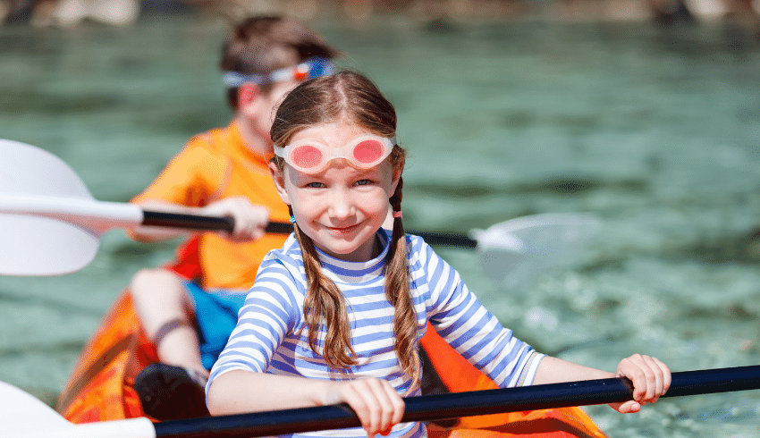 Girl on kayak