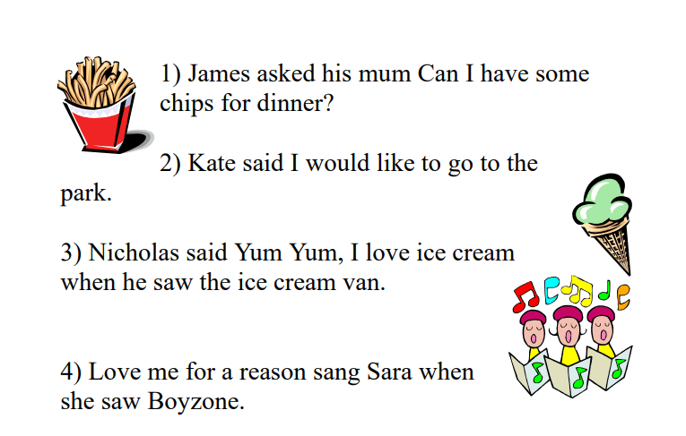 speech marks worksheet year 6