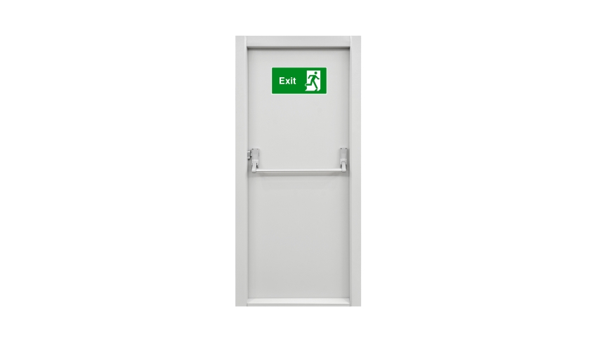 Photograph of an exit door