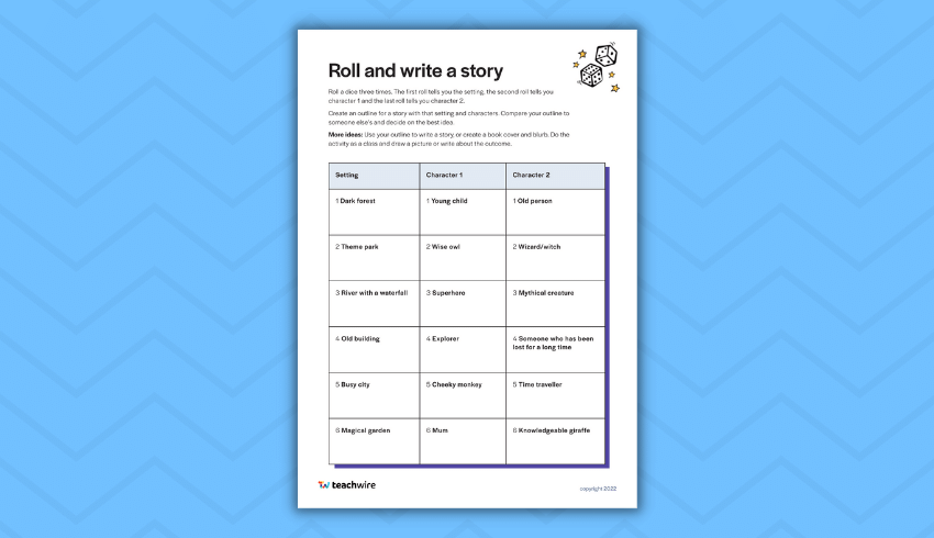 year 5 creative writing worksheets