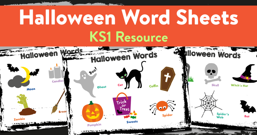 Halloween activities for schools word mats