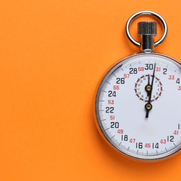 Close-up photo of a stopwatch