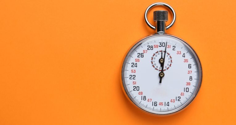 Close-up photo of a stopwatch