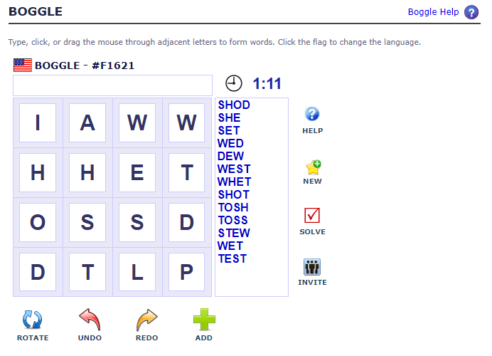 English games KS3 idea - Boggle