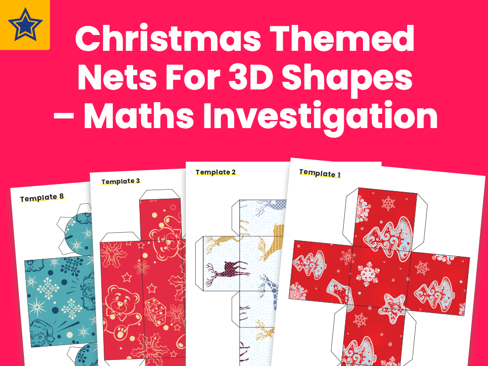 Christmas 3D shapes activities PDF