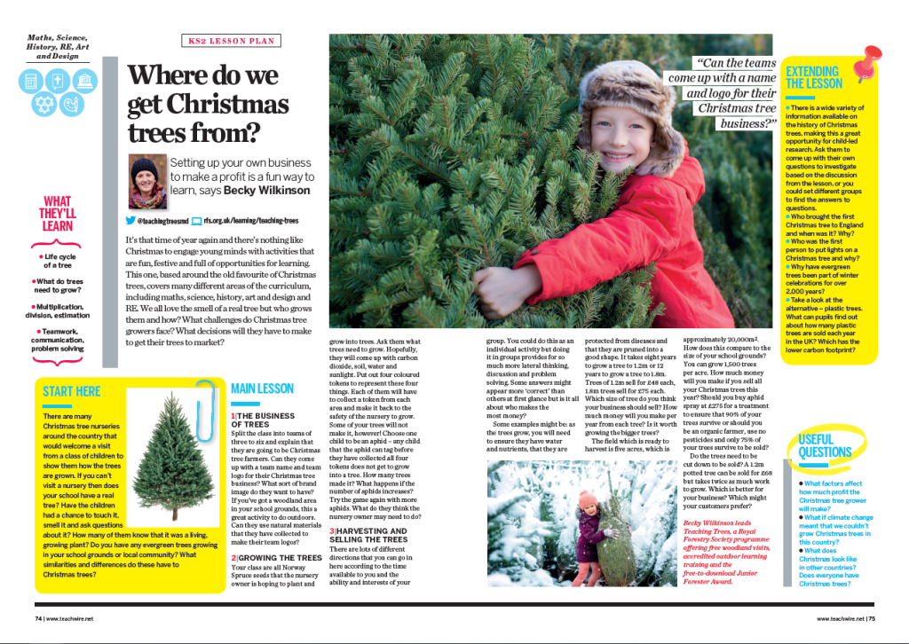 Christmas trees lesson plan