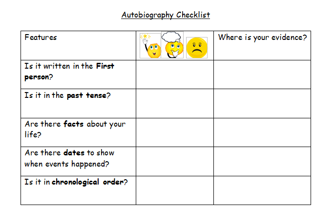 features of an autobiography ks2 ppt