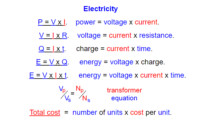 current formula physics