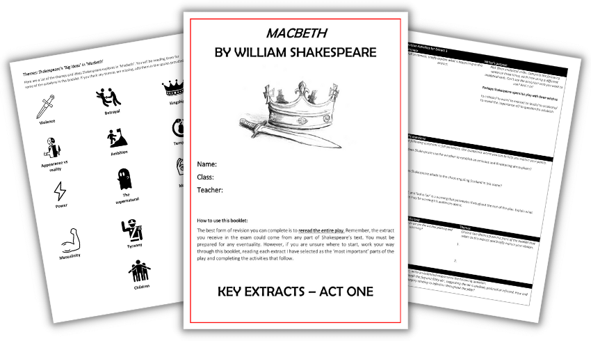 Macbeth revision resources for GCSE English Literature