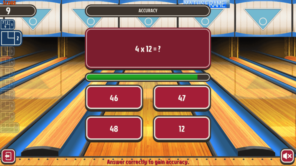 Bowling maths game KS2