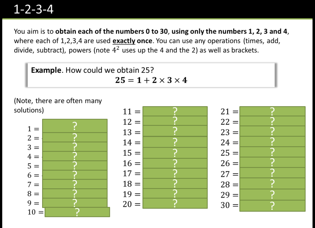 fun problem solving activities ks3