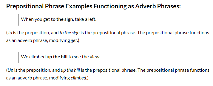 preposition homework year 5