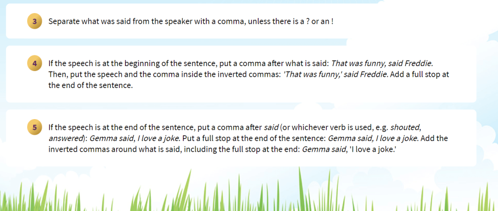 indirect speech worksheet ks2