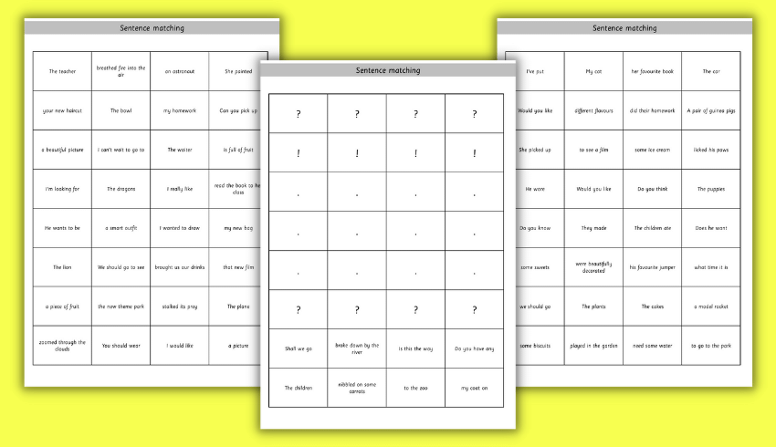 Punctuation games worksheet