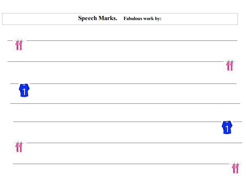 speech marks worksheet year 6