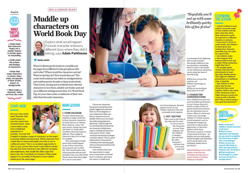 World Book Day ideas for schools - lesson plan